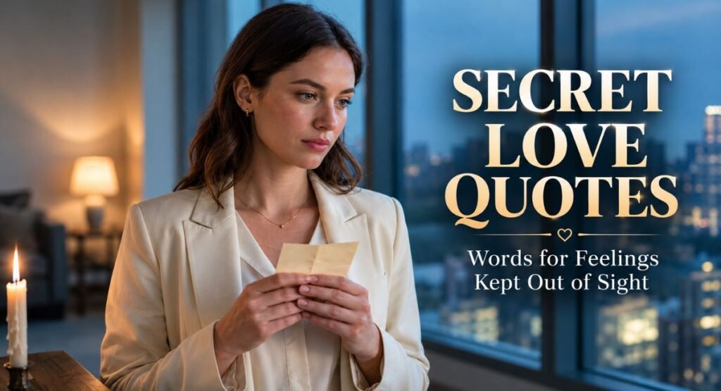 British woman reflecting on secret love and hidden feelings
