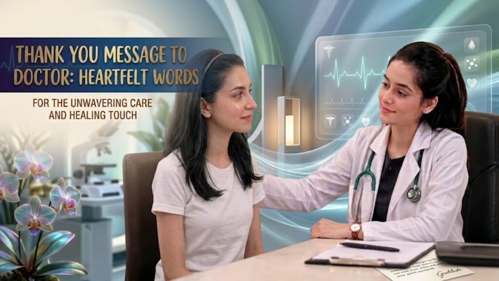 Thank you message to doctor with grateful patient