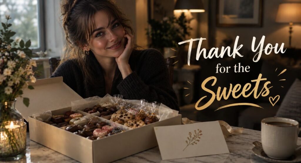 Thank you for the sweets with chocolates and homemade treats