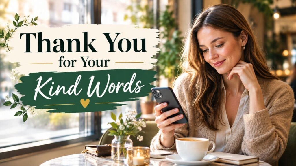 British woman smiling after receiving kind words